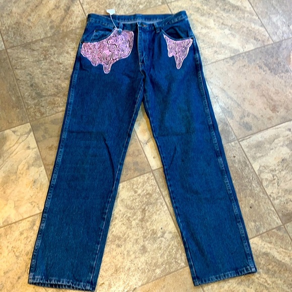 Hand crafted Wrangler denim, jeans, men's regular fit waist 32x30 - Picture 1 of 7